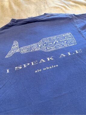 Comfort Colors Blue "I Speak Ale" Whale Graphic Tee